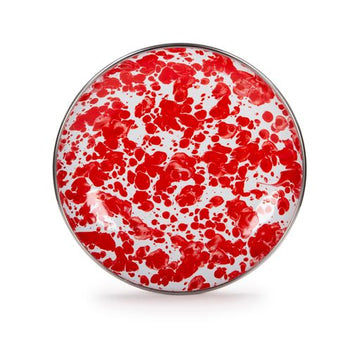 Appetizer Plates, 5.75", Red Swirl, Set of 4